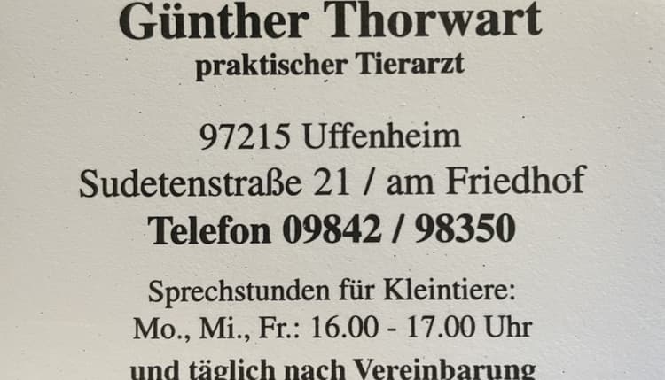 Vorschau von Günther Thorwart Tierarzt