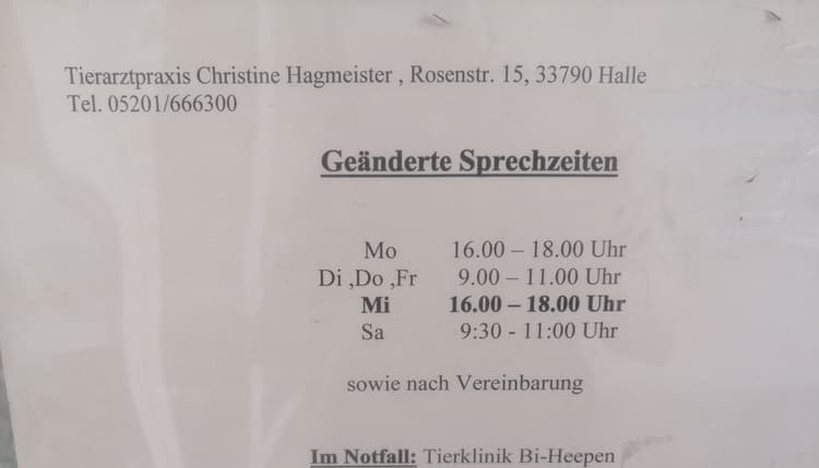 Vorschau von Christine Hagmeister Tierärztin